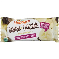 Happy Family Organics, Happy Kid, банан + шоколад, фрукты и овес, 5 кусков, 0,99 унц. (28 г) каждый