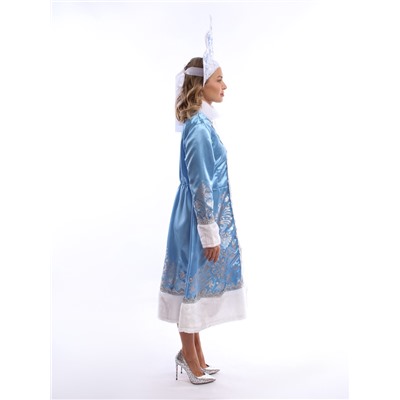 Карнавальный костюм «Снегурочка Волшебная»: шуба, кокошник, р. 164