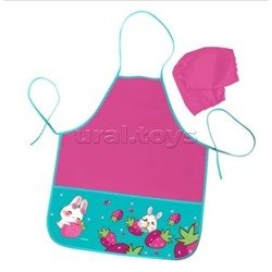 Фартук MINI с двумя карманами 49х39см "Зайки на полянке" в индивидуальной упаковке