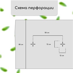 Материал мульчирующий, с перфорацией, 5×0.8 м, плотность 80 г/м², спанбонд с УФ-стабилизатором, чёрный, Greengo, Эконом 30%