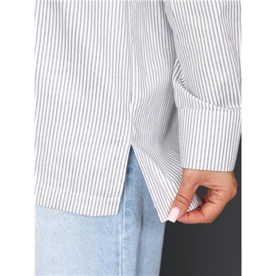 Блузка "Асель" (Серая полоска)