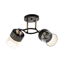 Люстра BayerLux «Галион», 2хЕ27, 40 Вт, черный/золотой, 48×26 см