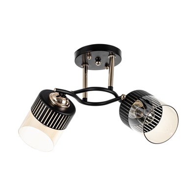 Люстра BayerLux «Галион», 2хЕ27, 40 Вт, черный/золотой, 48×26 см