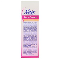 Nair, Hair Remover, Moisturizing Face Cream, 2 oz (57 g)