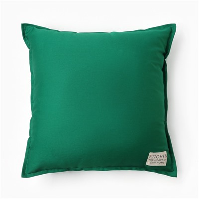 Подушка декоративная «Этель», 45×45±1 см, 100% хлопок, зелёная