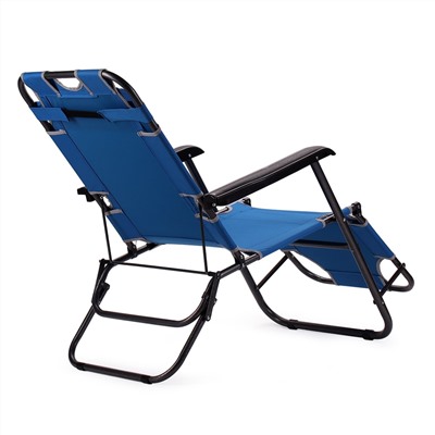 Кресло шезлонг СИНИЙ №2 47х152х93 /уп4/
