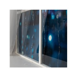 Гирлянда «Занавес» 1.6×1.6 м роса, IP20, серебристая нить, 160 LED, свечение тёплое белое, 8 режимов, 220 В