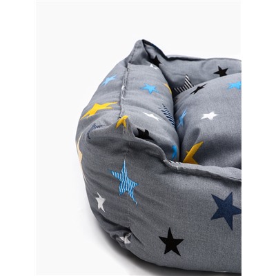 Лежанка для животных «Пухлик», 58×46×16 см, серая