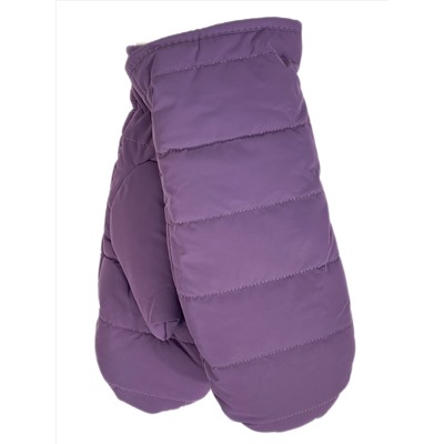 Зимние женские варежки с подкладом из искусственного меха, цвет сиреневый