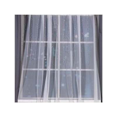 Гирлянда «Занавес» 1.5×1 м, IP20, прозрачная нить, 180 LED, свечение синее, 8 режимов, 220 В