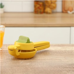 Соковыжималка ручная Доляна Juicer, жёлтая, зелёная