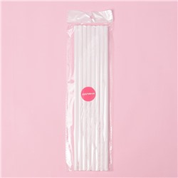 Палочки-дюбели для кондитерских изделий Доляна, d=0.7 см, 30 см, набор 8 шт., пластик, белые