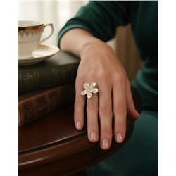 Кольцо с белым серебрением