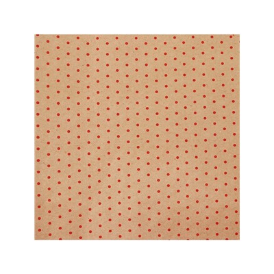 Бумага упаковочная крафт в рулоне «Горох красный», 0.68×7 м