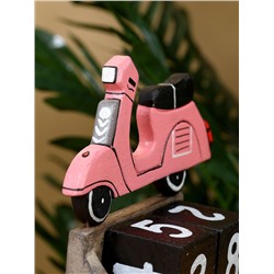 Календарь настольный «Мопед», 11×5×14 см, дерево, розовый