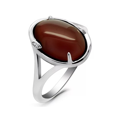 Кольцо из серебра сердолик, МЦВА175