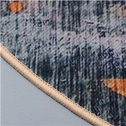 Коврик для дома Доляна «Луара», жёлтый, окантовка МИКС