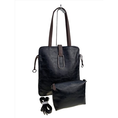 Женская сумка из натуральной кожи, цвет  черный