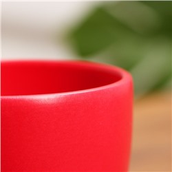Горшок для цветов «Колор гейм», 600 мл л, d=12 см, h=10.5 см, керамический, с поддоном, красный