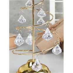 Новогоднее украшение Елка 19 см золото / NG-01/1 /уп 96/Новый год