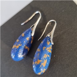 Серьги длинные подвески натуральный камень Лазурит, 1045, арт.218.166