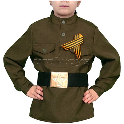 Изделие швейное "Набор карнавальный "Гимнастёрка с ремнём" дет. р-р XXL (рост 146-152)