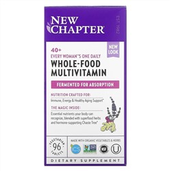 New Chapter, 40+ Every Woman's One Daily, витаминный комплекс на основе цельных продуктов для женщин старше 40 лет, 96 вегетарианских таблеток