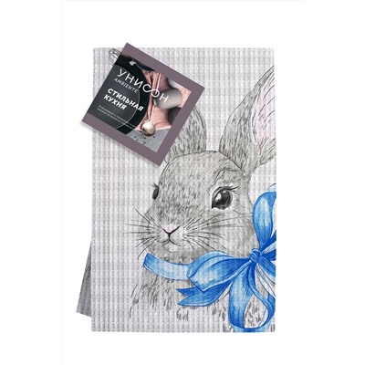 Комплект вафельных полотенец 45х60 (3 шт.) "Унисон" рис 33083-1 Rabbit