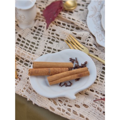 Тарелка SL Home «Осенний бриз», 20.3×20×3.5 см, доломит, белая