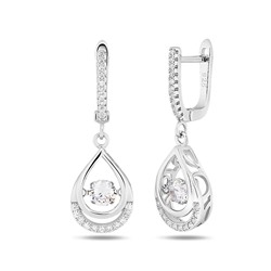 Серьги, куб.циркон., BY-3180