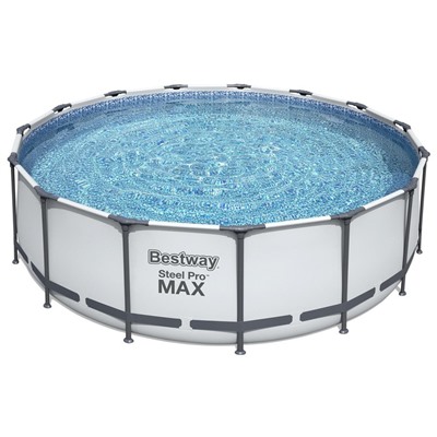 УЦЕНКА Бассейн каркасный Bestway Steel Pro Мах 56438, 457×122 см, фильтр-насос, лест, тент, круглый
