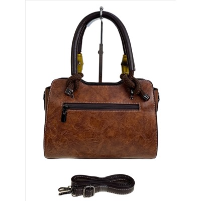 Женская сумка из искусственной кожи, цвет коричневый