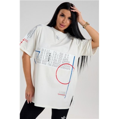 Футболка оверсайз женская Авила (Экрю)