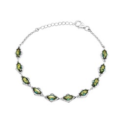 Браслет из серебра мистик кварц синий, Воображение