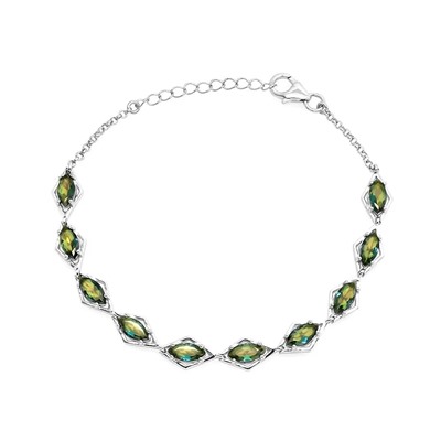 Браслет из серебра мистик кварц синий, Воображение