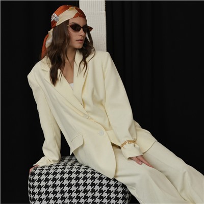 Пиджак женский MIST Velvet, размер 44-46, молочный