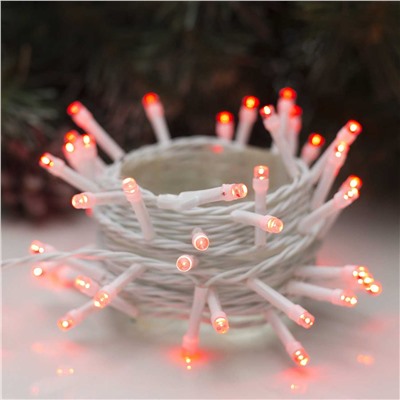 Гирлянда елочная "Ягодка" (красная) 5м