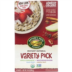 Nature's Path, Organic Instant Oatmeal, Variety Pack, 8 Packets, 14 oz (400 g)