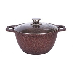 Кастрюля 2л со стекл. крышкой, АП линия Granit ultra (red)