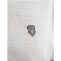 Футболка поло с воротником на пуговтцах из полотна пике с меланжевым плетением с эластаном