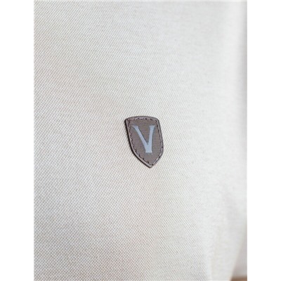 Футболка поло с воротником на пуговтцах из полотна пике с меланжевым плетением с эластаном