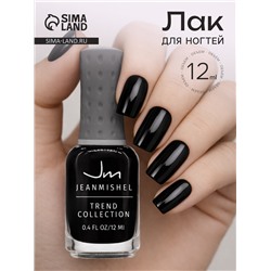 Лак для ногтей Jeanmishel, тон 199, чёрный, 12 мл