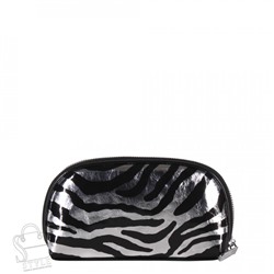 Косметичка 7100-21 zebra black silver Safenta  в Новосибирске
