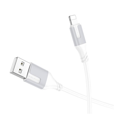 Кабель USB - Apple lightning Borofone BX101 Creator 12W 100см 2,4A  (white)