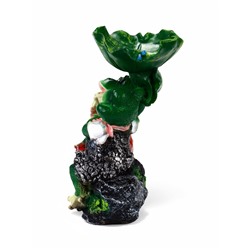 Садовая фигура - поилка из полистоуна «Лягушки на камне», 20×17×29 см