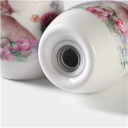 Набор для специй Доляна «Зайка», солонка, перечница, 130 мл, доломит, белый