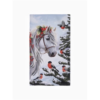 Набор кухонных полотенец «Этель. Лошадки», новогодний, 4 шт., 34×60 см