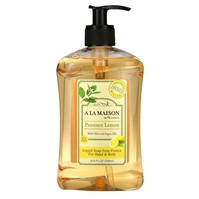 A La Maison de Provence, Liquid Soap For Hands & Body, Provence Lemon, 16.9 fl oz (500 ml)