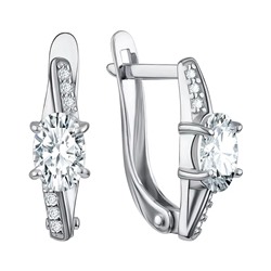 Серьги из серебра куб.циркон., Л-11806