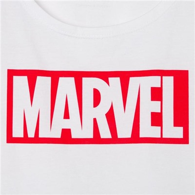 Футболка укороченная Marvel, белая